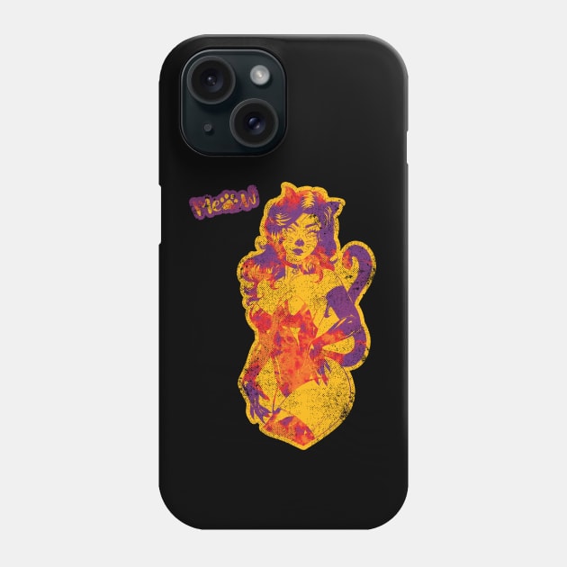 Cat Hot Mommy Orange Edition Phone Case by Milochka