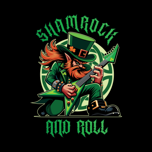 Shamrock and Roll - Funny St Patricks Day by Iron Ox Graphics