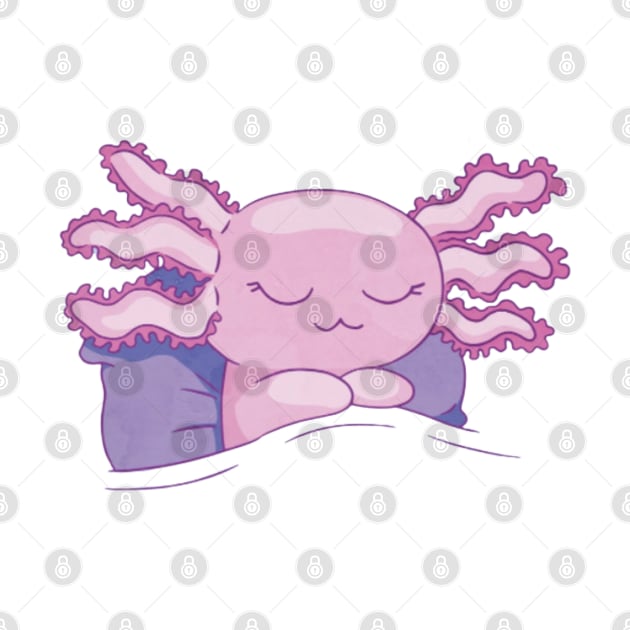 Sleeping Axolotl by Digital-Zoo