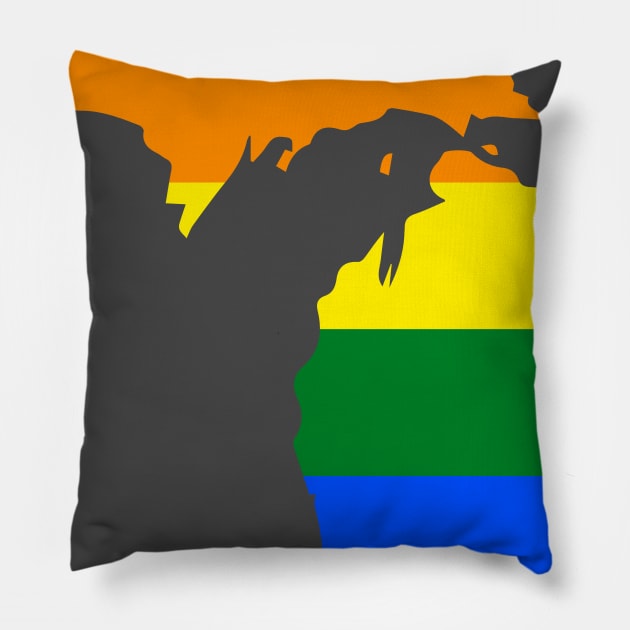 LGBTQ+ Michigan Pride Pillow by XLR8EDmedia