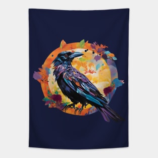 Backyard Bird Watching Crow Corvid Tapestry