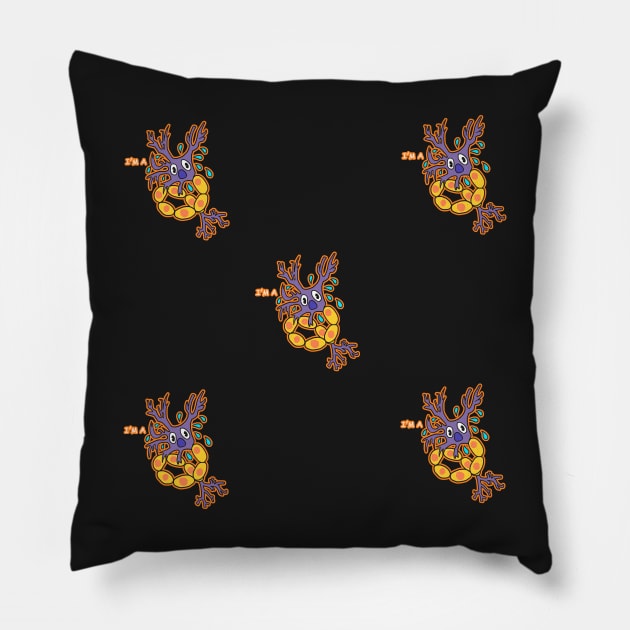 Cellular definition! I&#39;m a nervous cell sticker Pillow by KO-of-the-self