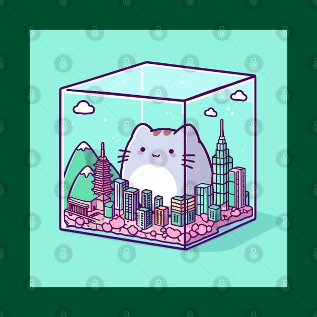 Cat in cube by Varpu Maki