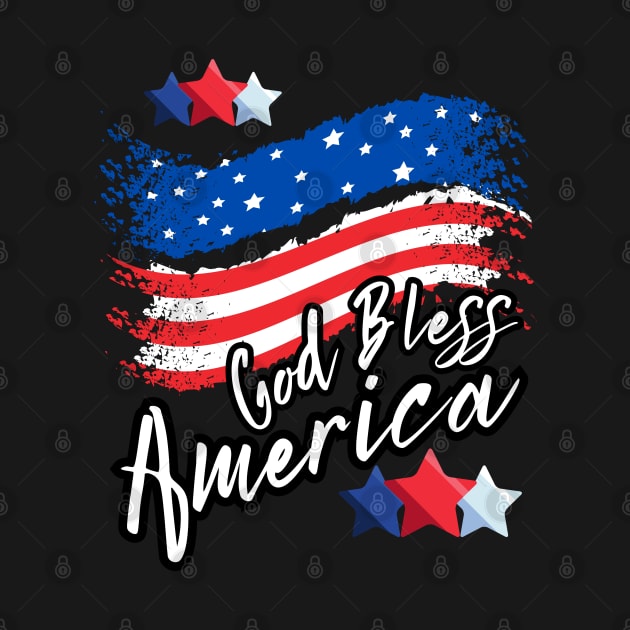 4th of July God Bless America // T-shirt Lifestyle by Kalico Design