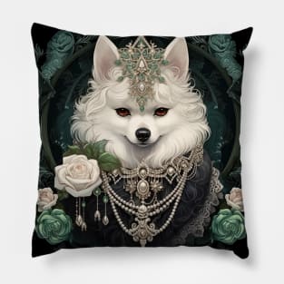 White Schipperke Pillow