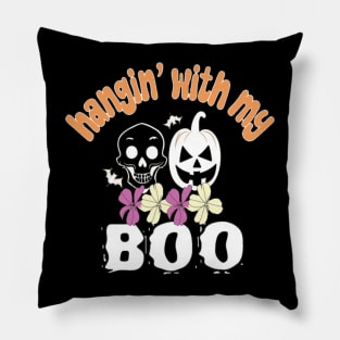 Hangin' with My Boo: Spooky-Cute Merch for Every Occasion! Pillow