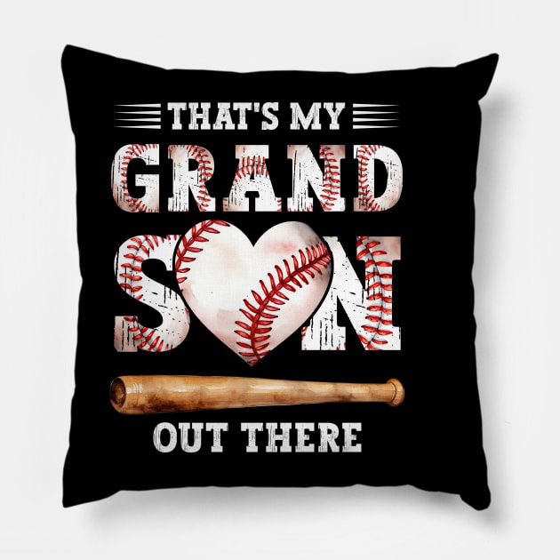 Baseball Grandma That's My Grandson Out There Mother's Day Pillow by Asg Design