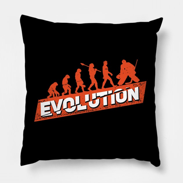 Ice Hockey Goalie Evolution Goaltender Gift Pillow by Dolde08