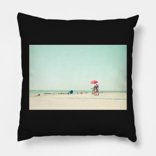 Red Beach Umbrella Pillow