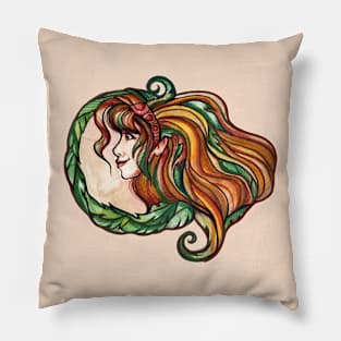 Wild Elf Dryad Girl Pillow