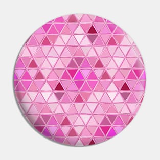 Pink Stained Glass Roses Floral Pin