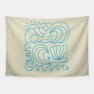 Seashells sea swell Tapestry