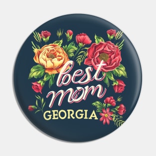 Best Mom From GEORGIA, mothers day USA, presents gifts Pin