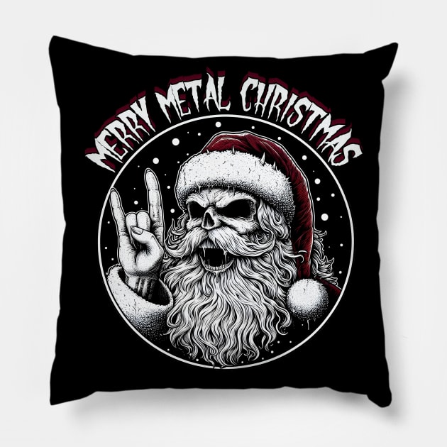 Metalhead Santa Claus Pillow by MetalByte