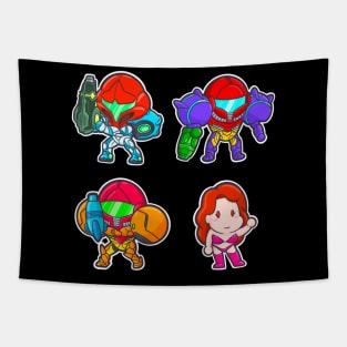 Chibi Metroid (Pack 1) Tapestry