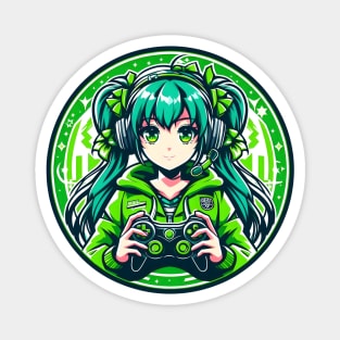 Eco friendly gamer girl Magnet