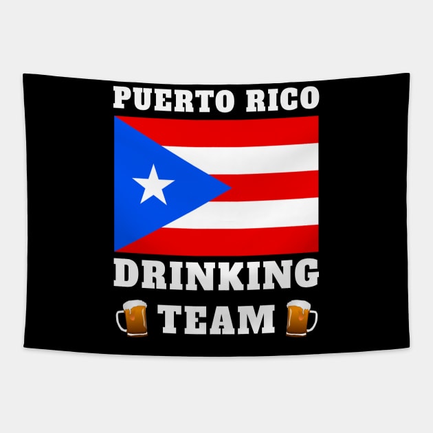Puerto Rico Drinking Team Puerto Rican Flag Tapestry by PuertoRicoShirts
