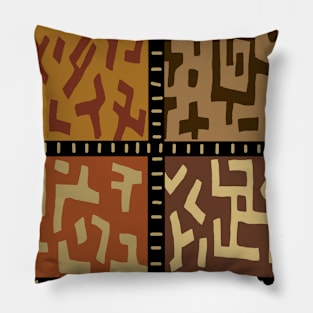 African Tribal BaKuba Folk Art Pillow