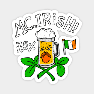 saint patricks day motor club. mc irish. ireland and ale. Magnet