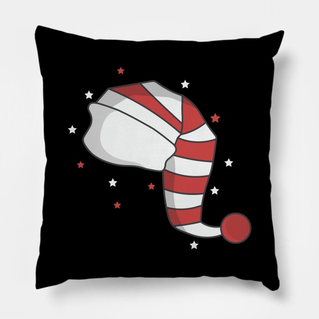 Santa Hat And Stars Pillow by novaya