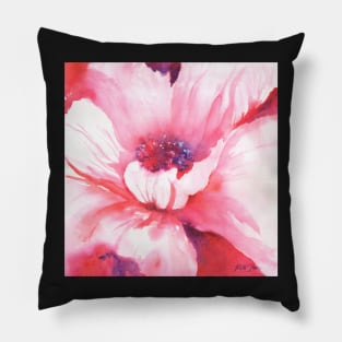 Large pink poppy Pillow