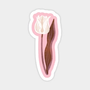 White Tulip Magnet
