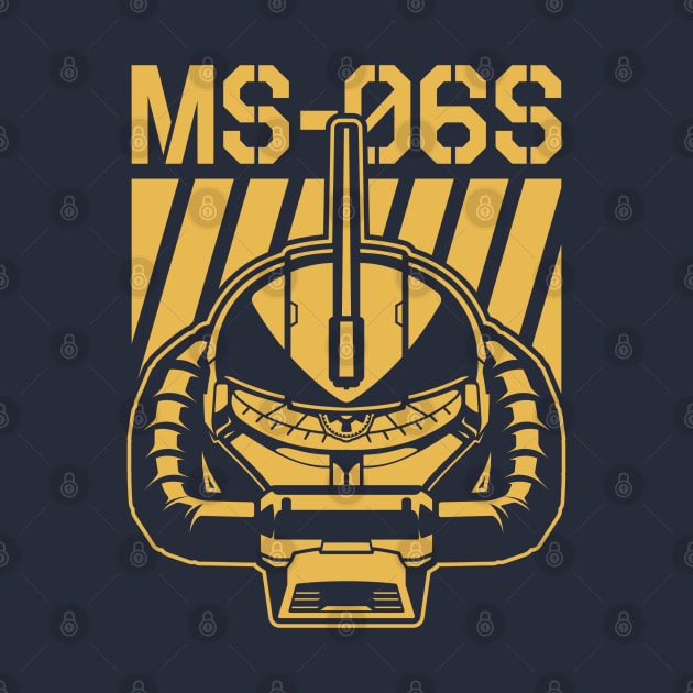 Zaku II MS 06S Gold by don_kuma