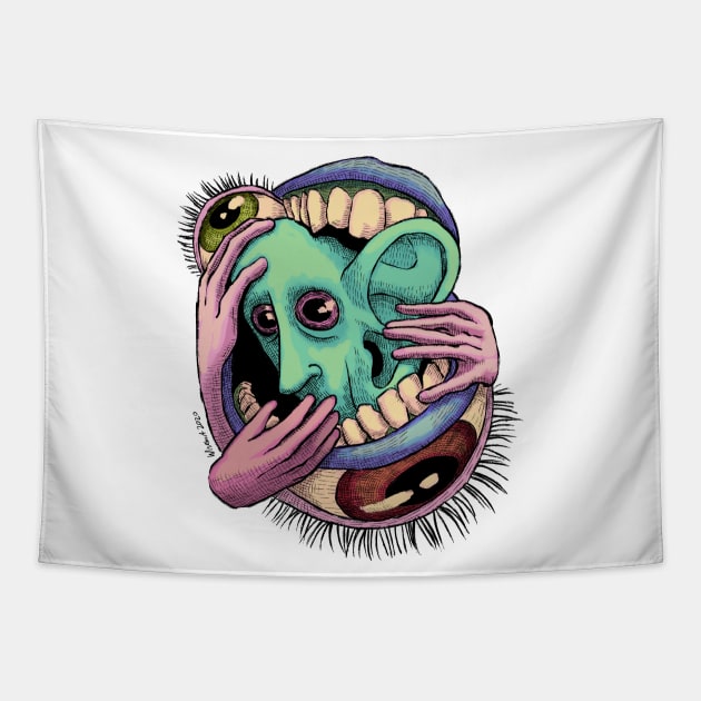 Mind Eater Tapestry by WisehArt