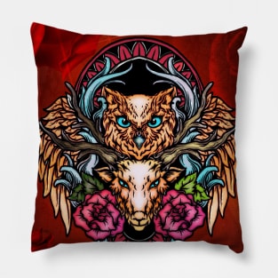 Awesome colorful owl Pillow