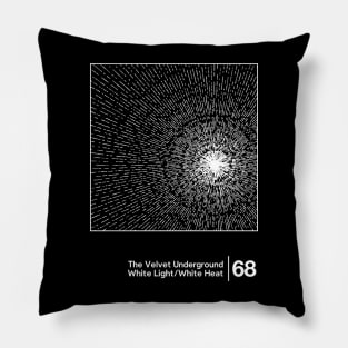 White Light/White Heat / Minimalist Graphic Artwork Design Pillow