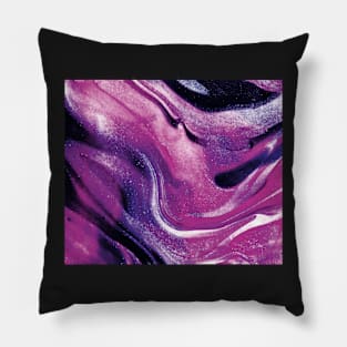 Texture purple marbled paint Pillow