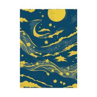 A Magical sky with waves of stars T-Shirt