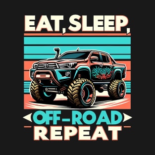 4x4 Adventure Series: 'Eat, Sleep, Off-Road, Repeat' Off-Roading Tee T-Shirt