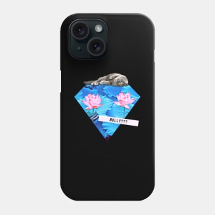 Katze Molly Lotus Diamant Techno Party Vaporwave Phone Case