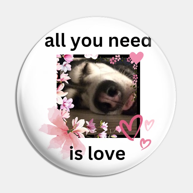 Funny Cute Sleeping Husky Dog Love Quote Pin by efgio