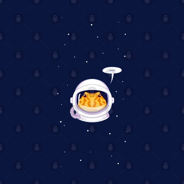 Albino Pacman Frog, Space Theme! Astronaut Pacman Frog II by anacecilia