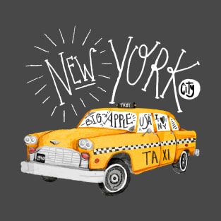 New York - Big Apple - yellow cab taxi T-Shirt T-Shirt