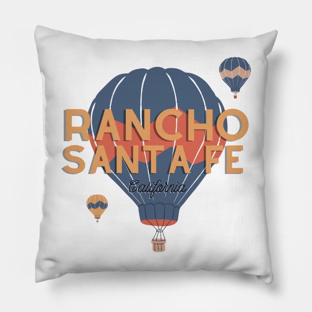 Rancho Santa Fe California Design Pillow by S0CalStudios