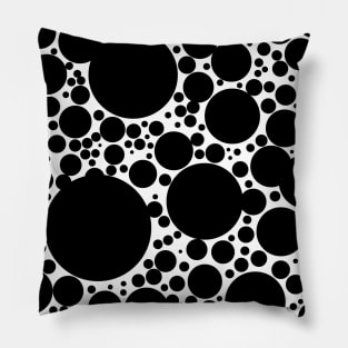 Black Bubbles Pattern Pillow