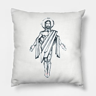 Jesus Christ Resurrection illustration Pillow