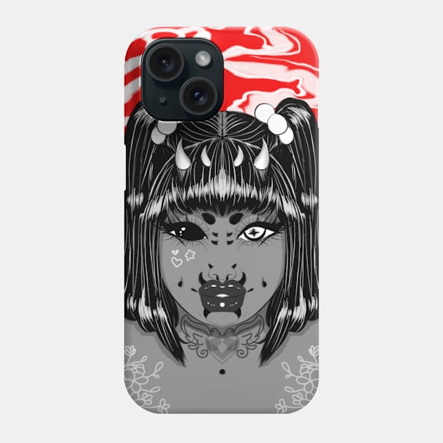 Candy Girl B&W Phone Case by Ambivalent Designs