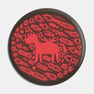 Red pegasus Pin