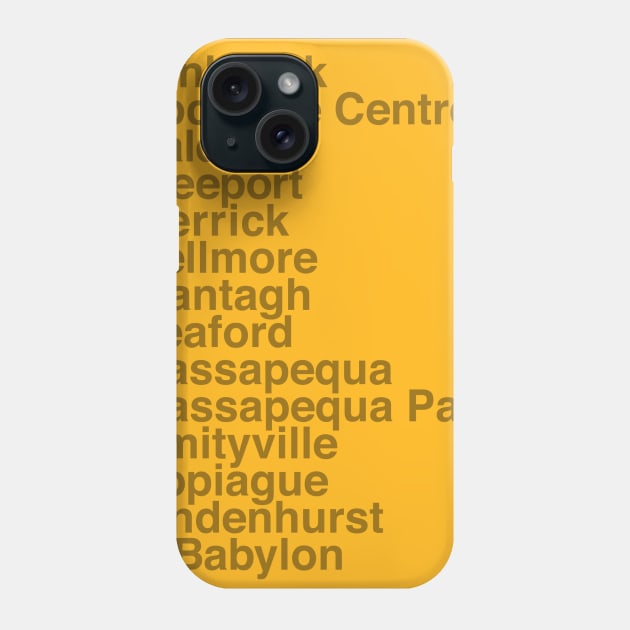 LIRR Babylon Line Phone Case by HighAndMighty