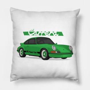 supercar 911 carrera rs turbo 1972 green Pillow