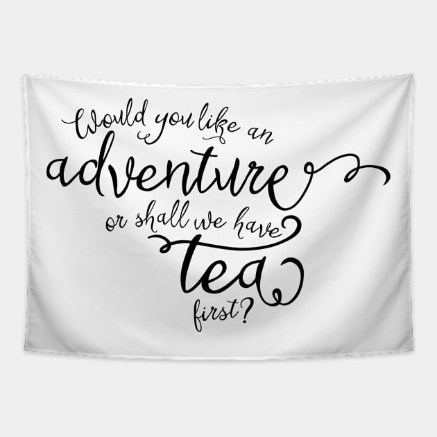 Adventure or tea? Tapestry by peggieprints