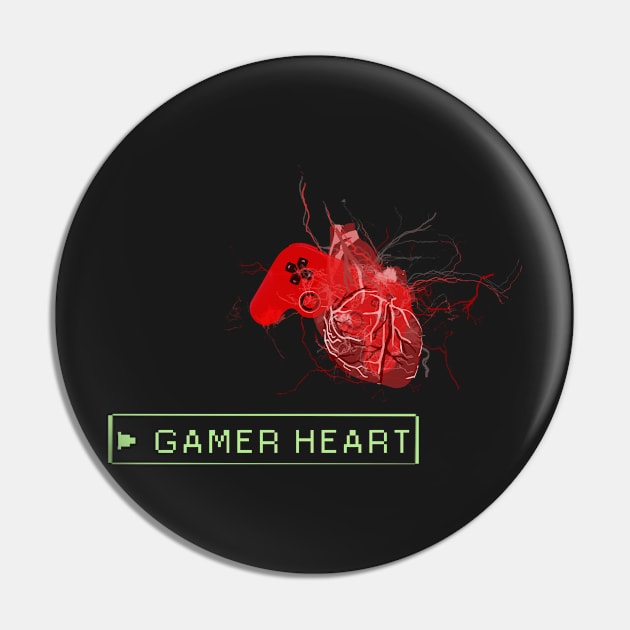 Gamer heart Pin by NeonDragon