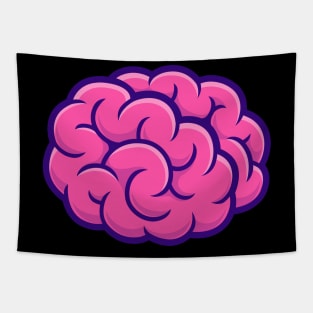 Brain Cartoon Illustration Tapestry