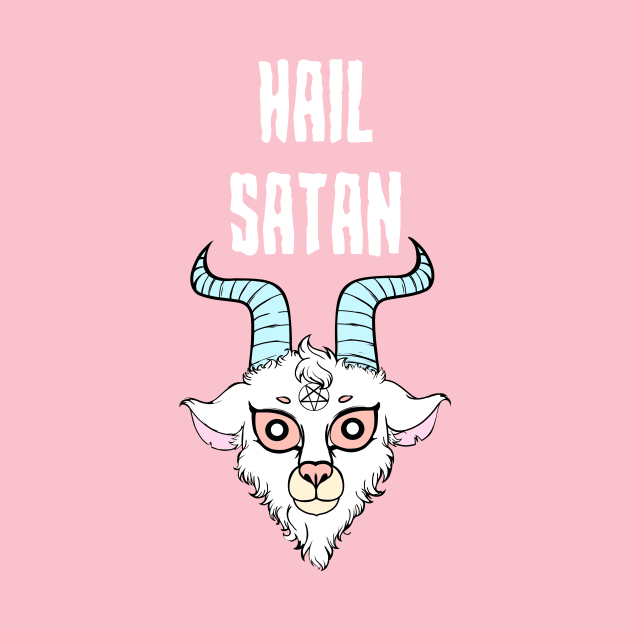 Hail Satan in White by Ludo