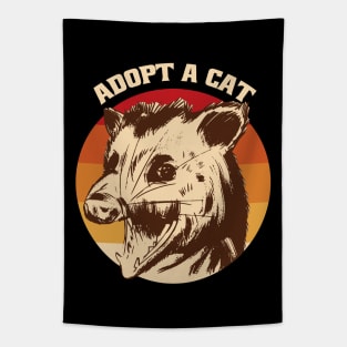 Adopt A Cat Opossum Funny Tapestry