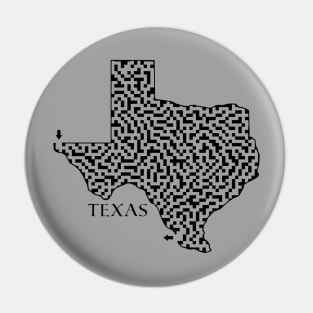Texas State Outline Maze & Labyrinth Pin